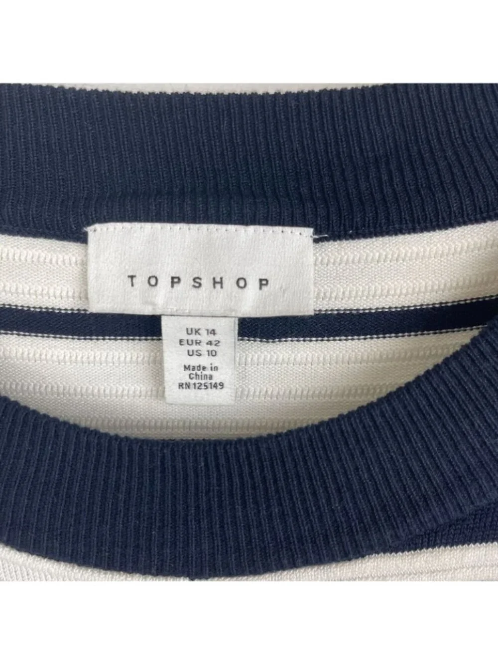Topshop Women Long Sleeve Crew Neck Knit Sweater Size 10